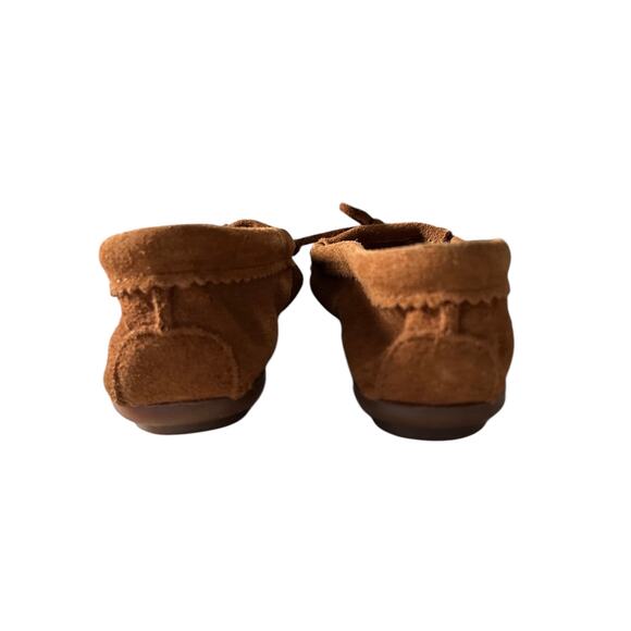 Minnetonka Women’s Size 8 Suede Hard Sole Thunderbird Moccasin Loafers NEW - Picture 3 of 7